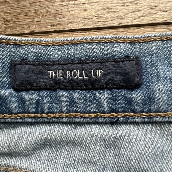 Lucky Brand Jean Shorts Womens 6/28 The Roll Up Denim Embroidered Boho Hippie - Picture 4 of 11